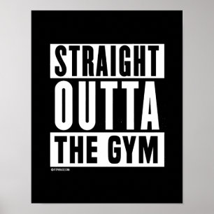 Rechtstreeks buiten de gym - trainingsfitness -.pn poster