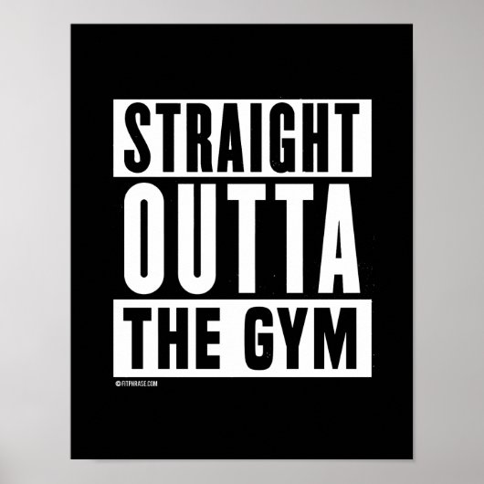 Rechtstreeks buiten de gym - trainingsfitness -.pn poster (Voorkant)