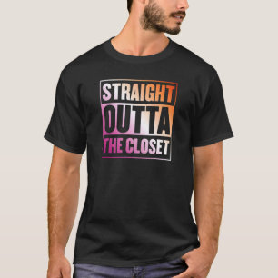 Rechtstreeks buiten de kast lesbische trots t-shirt