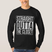 Rechtstreeks buiten de Kast LGBT Gift T-Shirt (Voorkant)