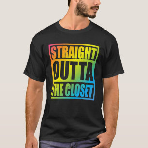 Rechtstreeks buiten de kast met de LGBT-regenboogc T-shirt