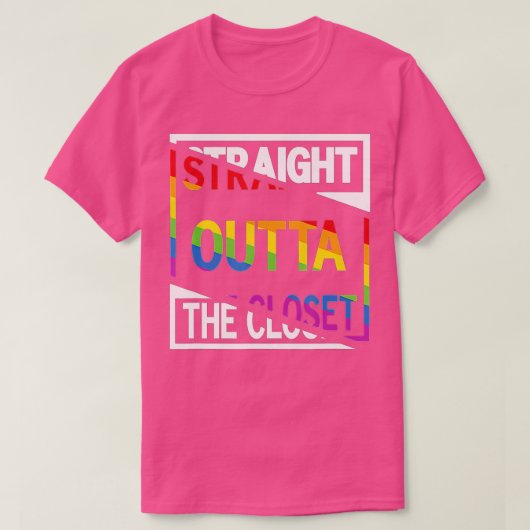 Rechtstreeks buiten de Kast proud LGB Pride Regenb T-shirt (Design voorkant)