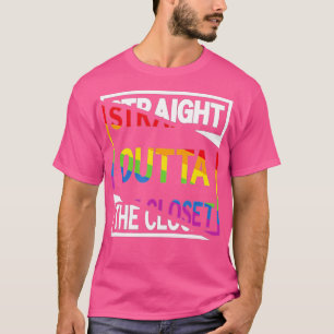 Rechtstreeks buiten de Kast proud LGB Pride Regenb T-shirt