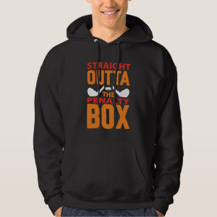 Rechtstreeks buiten de strafdoos Hockey Hoodie