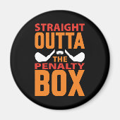 Rechtstreeks buiten de strafdoos Hockey Magneet (Voorkant)