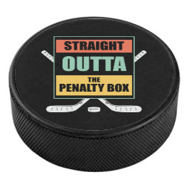Rechtstreeks buiten de strafdoos hockey puck