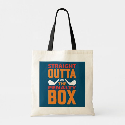 Rechtstreeks buiten de strafdoos Hockey Tote Bag (Achterkant)