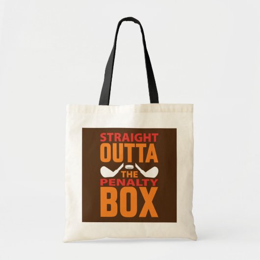Rechtstreeks buiten de strafdoos Hockey Tote Bag (Voorkant)