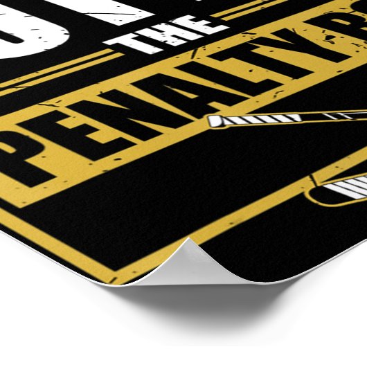 Rechtstreeks buiten de strafdoos ijshockey poster (Hoek)