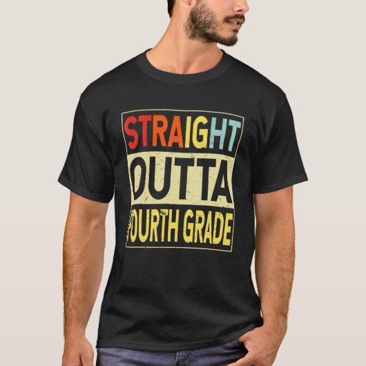 Rechtstreeks buiten de vierde graad Afstuderen de T-shirt (Voorkant)