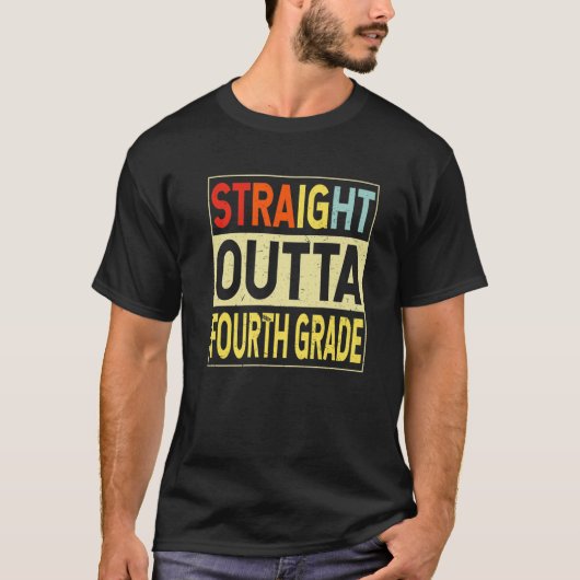 Rechtstreeks buiten de vierde graad Afstuderen de T-shirt (Voorkant)