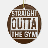 Rechtstreeks buiten het fitnessgebouw keramisch ornament (Links)