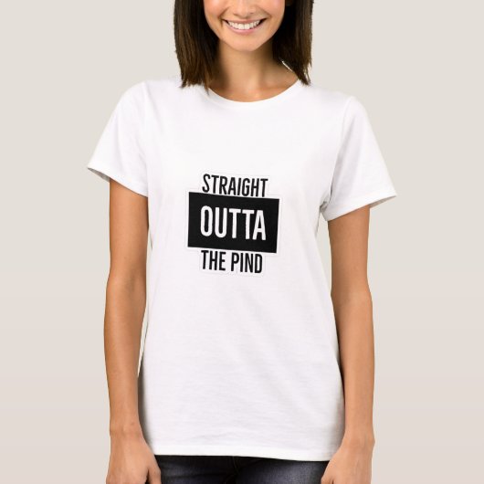 Rechtstreeks buiten het zwoerd t-shirt (Voorkant)