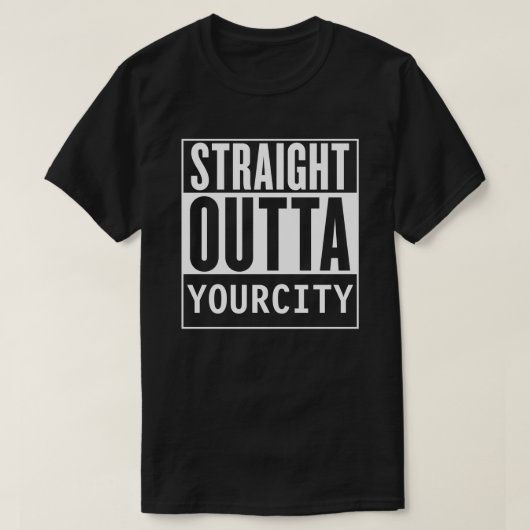 Rechtstreeks buiten uw shirt van de Stad T (Design voorkant)