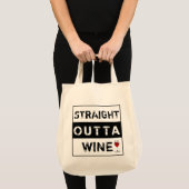 Rechtstreeks Buiten Wijn of pas uw eigen tekst aan Tote Bag (Voorkant (product))
