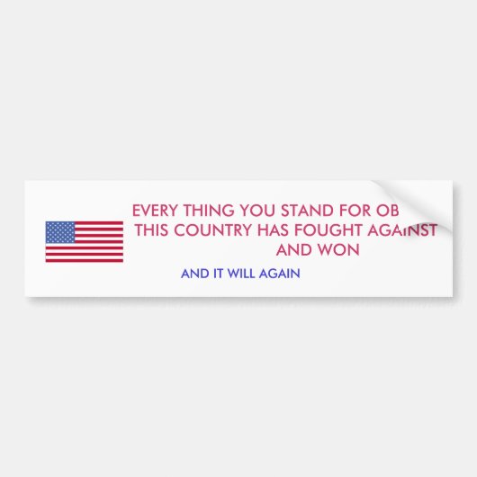 RECHTSTREEKS BUMPERSTICKER (Voorkant)