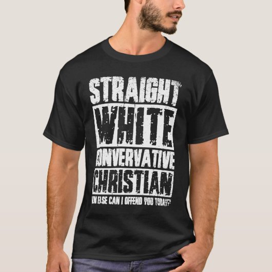 Rechtstreeks Christelijk, wit conservatief T-shirt (Voorkant)