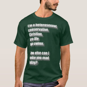 Rechtstreeks conservatief Christelijk ProLife-Pist T-shirt