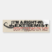 RECHTSTREEKS EXTREMIST BUMPERSTICKER (Voorkant)