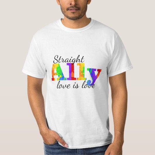 Rechtstreeks homohuwelijk T-Shirt (Voorkant)