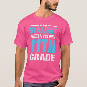 Rechtstreeks in 11e klas leraar eerste dag van de t-shirt