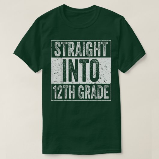 Rechtstreeks in 12e graad terug naar school Twaalf T-shirt (Design voorkant)