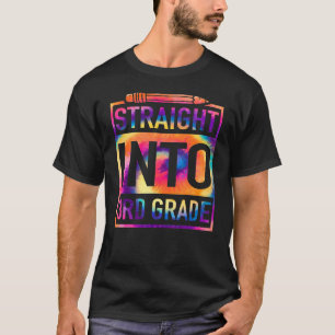 Rechtstreeks in 3e klas stropdas kleurstof leraar t-shirt