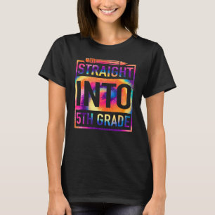 Rechtstreeks in 5e klas stropdas kleurstof leraar t-shirt