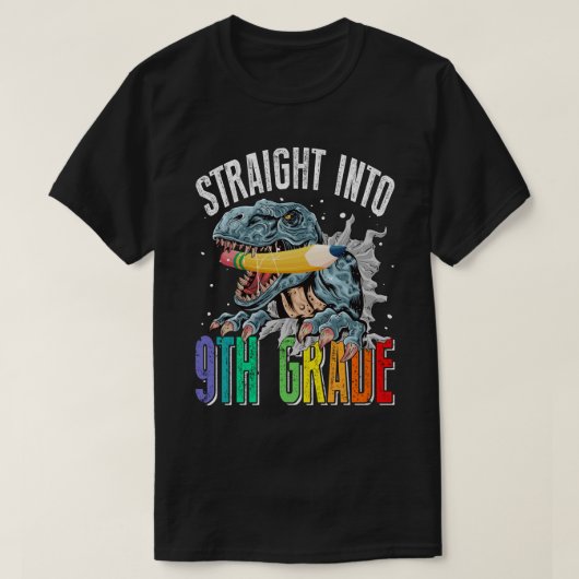 Rechtstreeks in 9e graad terug naar school eerste t-shirt (Design voorkant)