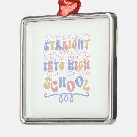 Rechtstreeks in de leraar aan de middelbare school metalen ornament (Links)