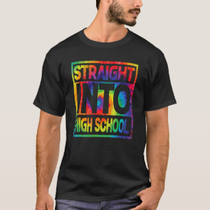 Rechtstreeks in de middelbare school-kleurstof ter t-shirt