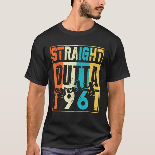 Rechtstreeks juli 1961 60th Funny Birthday T - shi T-shirt (Voorkant)