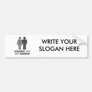 Rechtstreeks maar niet smal bumpersticker