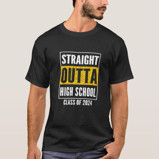 Rechtstreeks middelbare school van 2024 t-shirt (Voorkant)