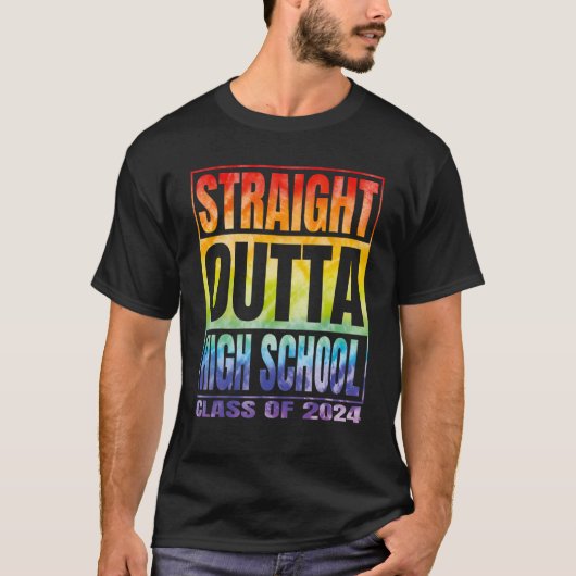 Rechtstreeks middelbare school van 2024 t-shirt (Voorkant)