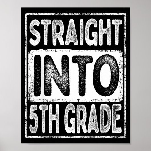 Rechtstreeks naar de 5e klas retro terug naar scho poster (Voorkant)