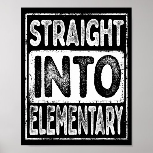 Rechtstreeks naar elementair retro terug naar scho poster (Voorkant)