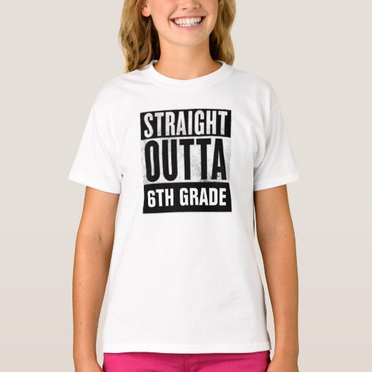 RECHTSTREEKS OUTTA 6TH GRADE T-shirts (Voorkant)