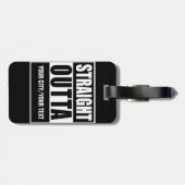 RECHTSTREEKS OUTTA AANGEPAST BAGAGELABEL (Achterkant horizontaal)