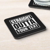 RECHTSTREEKS OUTTA Aangepaste tekst Personaliseert Bier Onderzetter (Linkerzijde)