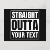 RECHTSTREEKS OUTTA Aangepaste tekst Personaliseert Briefkaart (Voorkant)