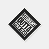 RECHTSTREEKS OUTTA Aangepaste tekst Personaliseert Servet (Hoek)