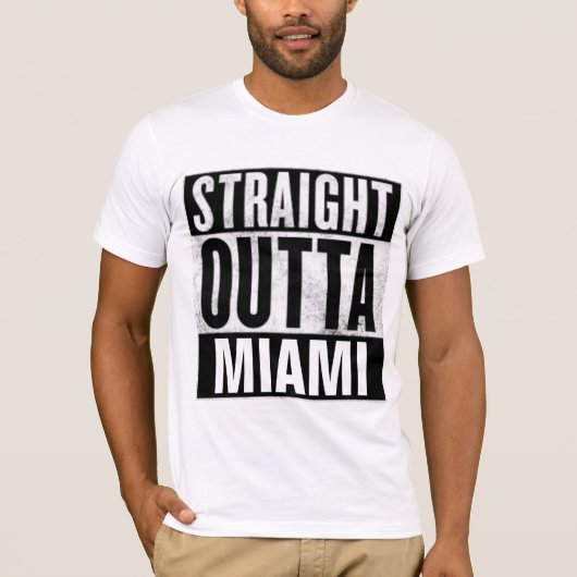 RECHTSTREEKS OUTTA MIAMI T-shirts (Voorkant)