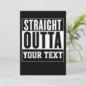 Rechtstreeks Outta past de Kaart van de Uitnodigin (Staand voorkant)