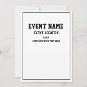 Rechtstreeks Outta past de Kaart van de Uitnodigin (Achterkant)