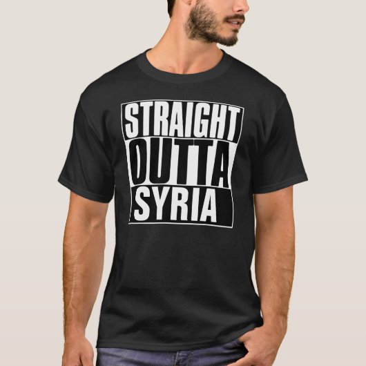 RECHTSTREEKS OUTTA SYRIA T-SHIRT (Voorkant)
