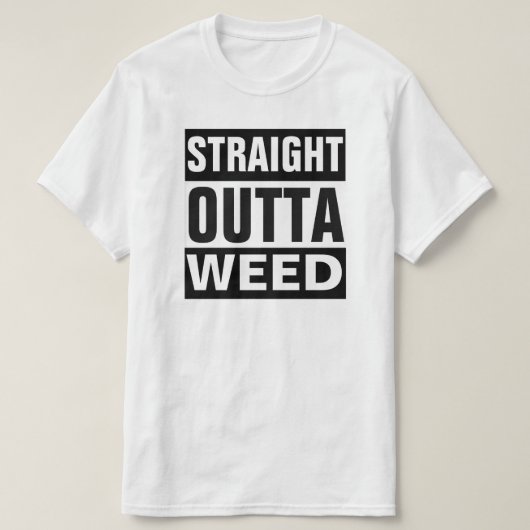 RECHTSTREEKS OUTTA WEED T-SHIRT (Design voorkant)