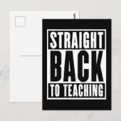 Rechtstreeks Terug naar Teaching Briefkaart (Voorkant / Achterkant)