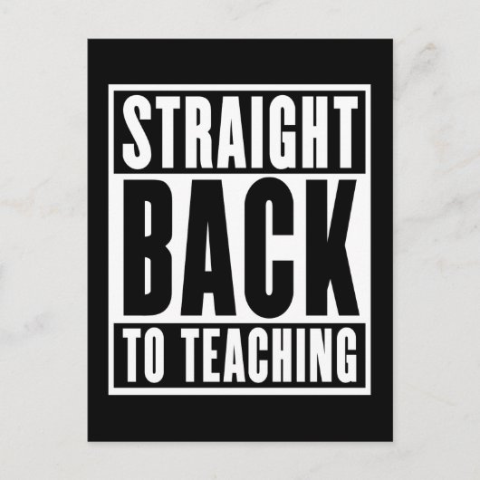 Rechtstreeks Terug naar Teaching Briefkaart (Voorkant)