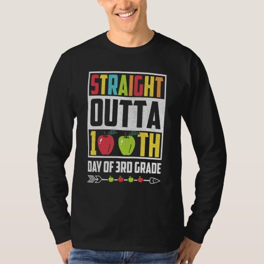 Rechtstreeks tot 100e dag van de derde graad t-shirt (Voorkant)